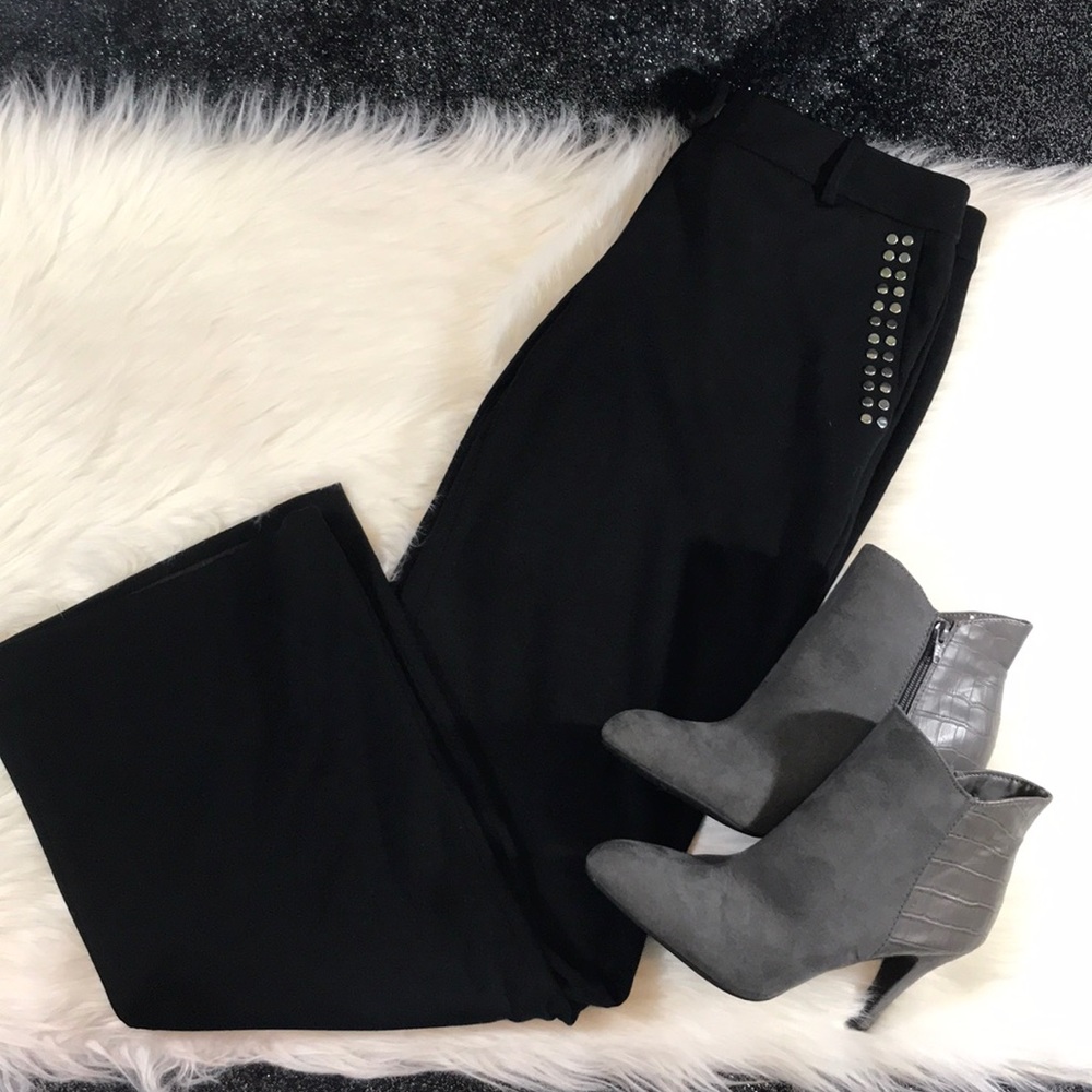 Calvin Klein Embellished Black Pants